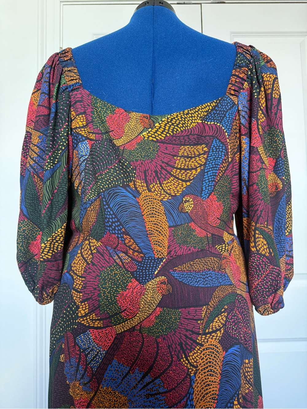 FARM Rio Bold Tropical-Print Maxi Dress in Blue, Red, Green - Picture 4 of 5